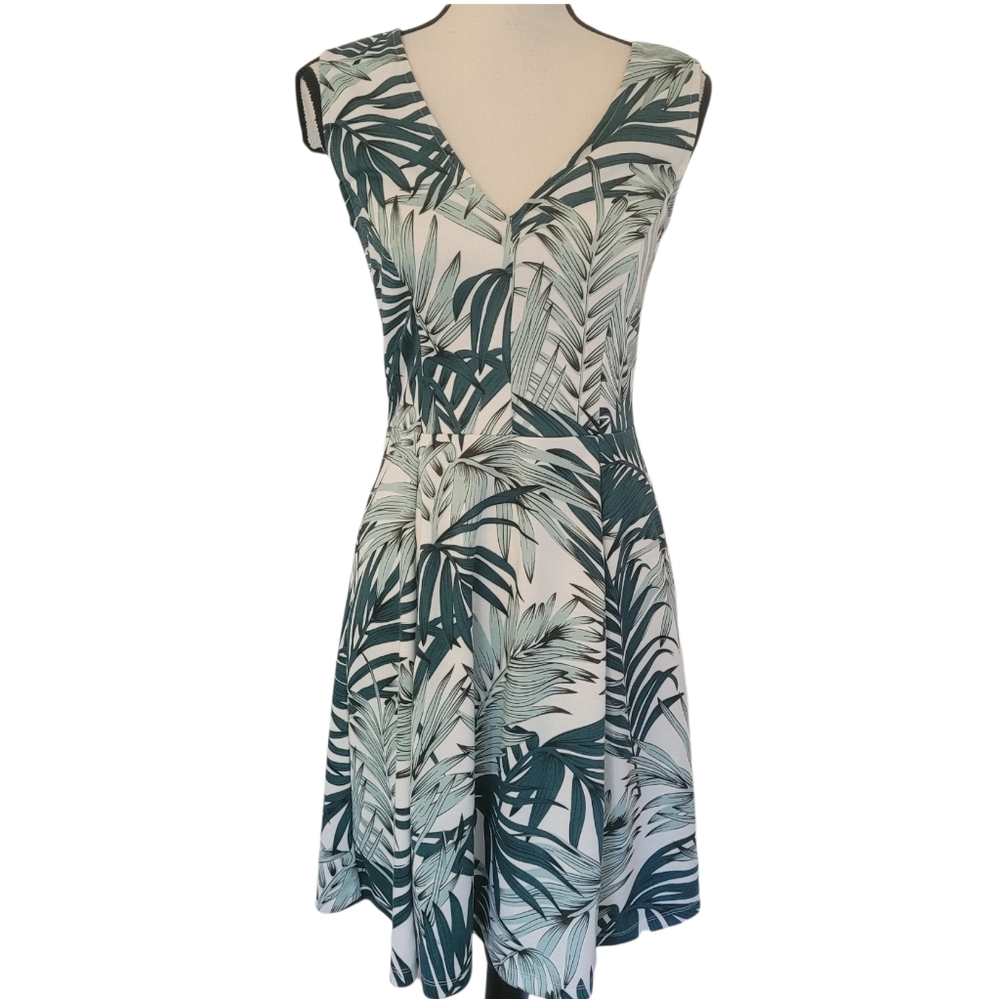 H&M tropical palm print dress